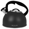 Michelino Wasserkessel Flotenkessel 2,5 Liter mit Farbwahl, Edelstahl, Wasserkocher Kessel Pfeifenkessel Teekocher Kaffeekessel Tee Kaffee Grau Чайник Michelino, чайник со свистком, 2,5 литра с выбором цвета, нержавеющая сталь, чайник, чайник со свистком,
