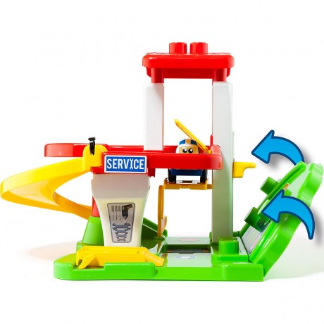 Molto Faltbare Feuerwache mit 10 Bausteinen und Elektroauto Складная пожарная часть из 10 кирпичей и электромобиля