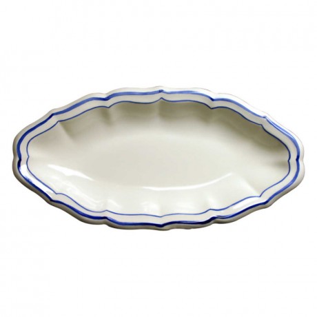 Gien Fayencerie Gien 'Filets Bleus' Beilage 26,5 x 13,2 cm Гарнир Gien "Filets Bleus" 26,5 x 13,2 см