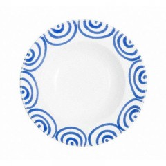 Gmundner Keramik Gmundner Keramik Blaugeflammt Suppenteller Gourmet d: 24 cm / h: 4 cm Керамическая суповая тарелка Gmundner с синим пламенем для гурманов d: 24 см / высота: 4 см
