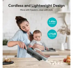 Bagotte Bagotte Akku-Handstaubsauger BHV30 20Kpa Akku-Handstaubsauger fur kraftvolle und leise Reinigung, 200,00 W, Beutellos, 20 kPa, 2200 mAh, Staubbehalter: 200 ml, Saugleistung: 200 AW  Беспроводной ручной пылесос Bagotte BHV30 Беспроводной ручной пыл