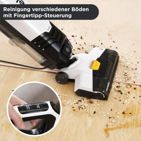 Eureka! Eureka! Akku-Hand-und Stielstaubsauger Ideal fur Hartboden, Teppiche, Tierhaare, 550,00 W, beutellos, mit Doppeltank und Selbstreinigung Ideal fur Haustiere und Familie  Эврика! Беспроводной ручной пылесос, идеально подходит для твердых полов, ков