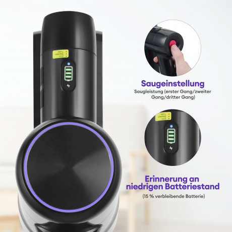 CkeyiN CkeyiN Akku-Handstaubsauger 28kPa Saugleistung, Kabelloser, leistungsstarker Staubsauger, 250,00 W, LED-Beleuchtung, 4-Schicht-Filtersystem  Беспроводной ручной пылесос CkeyiN, мощность всасывания 28 кПа, беспроводной, мощный пылесос, 250,00 Вт, св