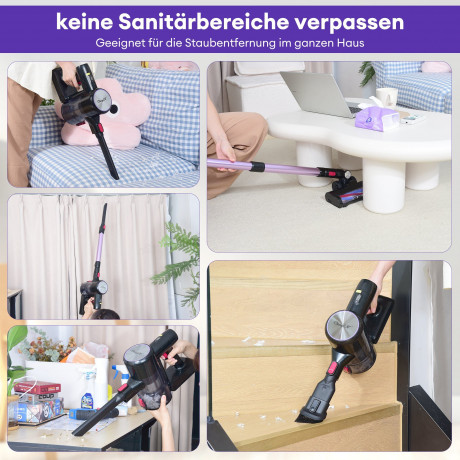 CkeyiN CkeyiN Akku-Handstaubsauger 28kPa Saugleistung, Kabelloser, leistungsstarker Staubsauger, 250,00 W, LED-Beleuchtung, 4-Schicht-Filtersystem  Беспроводной ручной пылесос CkeyiN, мощность всасывания 28 кПа, беспроводной, мощный пылесос, 250,00 Вт, св