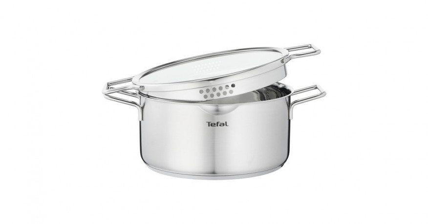 Tefal Tefal Kochtopf Nordica, O 20cm edelstahl, mit Glas-Siebdeckel  edelstahl Кастрюля Tefal Nordica, O 20см, нержавеющая сталь, со стеклянной крышкой-ситом