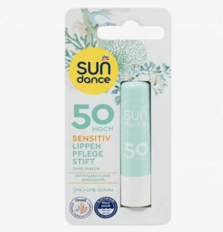 SUNDANCE Lippenpflegestift sensitive Солнцезащитная гигиеническая помада Уход за губами Sensitive SPF 50, 4,8 г