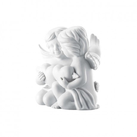 Rosenthal Rosenthal Engelpaar mit Herz gross weiss matt 14,5 cm Rosenthal пара ангелов с сердцем большие белые матовые 14,5 см