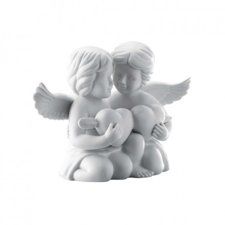 Rosenthal Rosenthal Engelpaar mit Herz gross weiss matt 14,5 cm Rosenthal пара ангелов с сердцем большие белые матовые 14,5 см