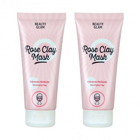 Beauty Glam Rose Clay Mask 2er Set  Маска из розовой глины, набор из 2 шт.