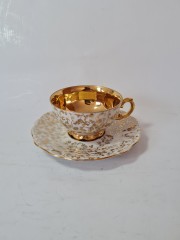 Bareuther Bavaria НАБОР чайная пара "Золото на синем" и чайная пара "Золото", Германия, 1950-60гг.