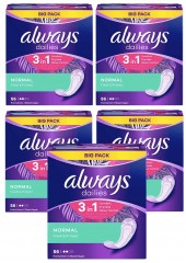 always Slipeinlage Fresh&amp;Protect Normal BigPack 56 St, Прокладки Ежедневные Normal 56 штук, 5 упаковок (280 штук)