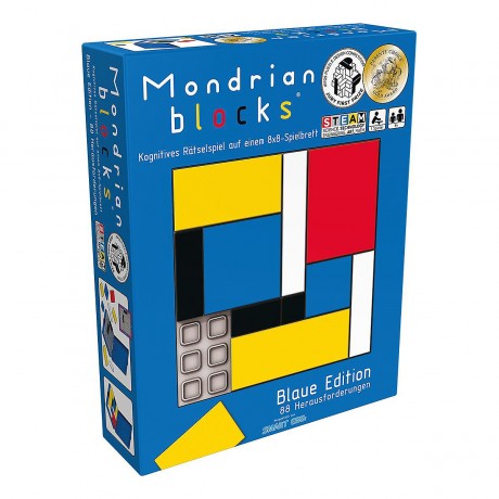 Asmodee Brettspiel Mondrian Blocks Blaue Edition Настольная игра Mondrian Blocks Blue Edition