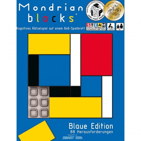 Asmodee Brettspiel Mondrian Blocks Blaue Edition Настольная игра Mondrian Blocks Blue Edition