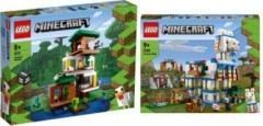 LEGO 2er Set: Minecraft 21174 Das moderne Baumhaus + Das Lamadorf Набор из 2 предметов: Minecraft 21174: Современный дом на дереве + деревня лам