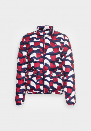 Tommy Hilfiger PRINTED PADDED JACKET Winter jacket white УТЕПЛЕННАЯ КУРТКА С ПРИНТОМ Зимняя куртка белый