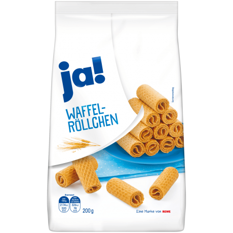ja! Waffelrollchen Вафельные трубочки 200г