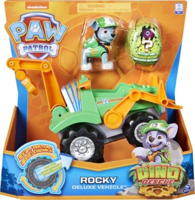 Spin Master PAW Patrol Dino Rescue Rockys Basis Fahrzeug mit Ruckzieh-Mechanismus Базовый автомобиль PAW Patrol Dino Rescue Rocky с выдвижным механизмом.