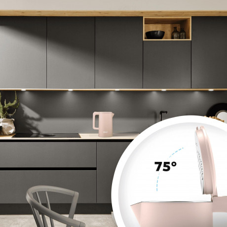 Balter Balter Wasserkocher WK-4-PK, Edelstahl, 1,7 Liter, Doppelwand Design, BPA frei, LED, pink  Чайник Balter WK-4-PK, нержавеющая сталь, 1,7 литра, конструкция с двойными стенками, без BPA, светодиод, розовый