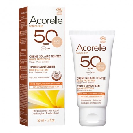 Acorelle nature sun LSF50 Sonnencreme getont Clair Light Nature Sun Солнцезащитный тонирующий крем SPF50 Clair Light