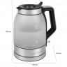 ProfiCook ProfiCook Wasserkocher PC-WKS 1215 G inox, Glas, 360°, 1,7 l, 2200 W edelstahl Чайник ProfiCook PC-WKS 1215 G нержавеющая сталь, стекло, 360°, 1,7 л, 2200 Вт