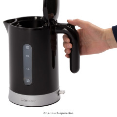 CLATRONIC CLATRONIC Wasserkocher WK 3452 schwarz, Wasserkocher 1,8L mit verdecktem Heizelement  Чайник CLATRONIC WK 3452 черный, чайник 1,8 л со скрытым нагревательным элементом