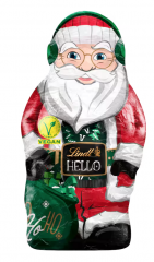 Lindt 2025 Hello Santa Vegan 3stk x 80 g, Линдт Веган Дед Мороз, 12см, 80 грамм х 3 штуки (240 грамм)