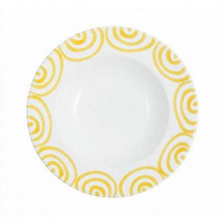 Gmundner Keramik Gmundner Keramik Gelbgeflammt Suppenteller Gourmet d: 24 cm / h: 4 cm Керамическая тарелка Gmundner для гурманов с желтым пламенем д: 24 см / высота: 4 см