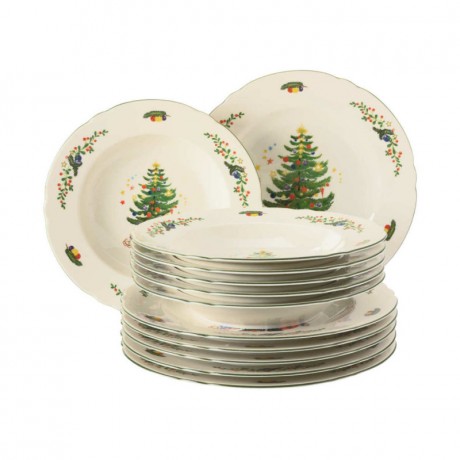 Seltmann Weiden Seltmann Weiden Marie-Luise Weihnachten Tafel-Set 12-tlg. Seltmann Weiden Marie-Luise Рождественский столовый набор из 12 предметов.