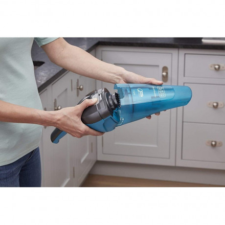 Black + Decker Black + Decker Nass-Trocken-Akkusauger WDC215WA Dustbuster Wet+Dry Akku-Sauger titanium/blau  Беспроводной пылесос Black + Decker для влажной и сухой уборки WDC215WA Dustbuster Wet+Dry беспроводной пылесос титановый/синий