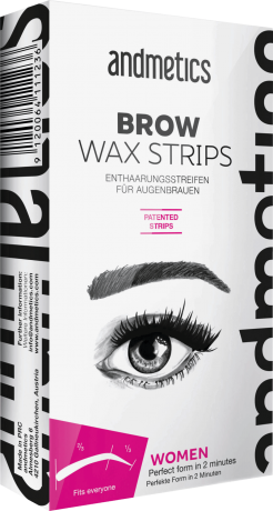 andmetics (Андметикс) BROW WAX STRIPS Women Enthaarungsstreifen Augenbrauen, 4 шт.