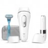 Braun IPL System quot;Silk-expert Pro PL3129 + Mini-Gesichtsrasiererquot; in Weiss & Silber  Система IPL "Silk-expert Pro PL3129 + Mini Face Shaver" в белом и серебристом