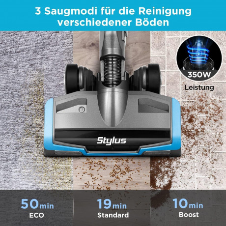 Eureka! Eureka! Akku-Hand-und Stielstaubsauger Ideal fur Hartboden, Teppiche, Tierhaare, 350,00 W, beutellos, mit LED-Beleuchtung 50 Min Laufzeit Handstaubsauger fur Haus Hartboden  Эврика! Беспроводной ручной пылесос, идеально подходит для твердых полов,