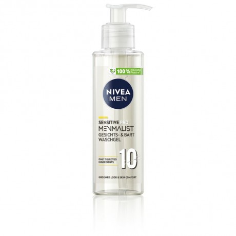 Nivea Sensitive Pro Menmalist Gesicht- Und Bart Waschgel  Гель для мытья лица и бороды Sensitive Pro Menmalist