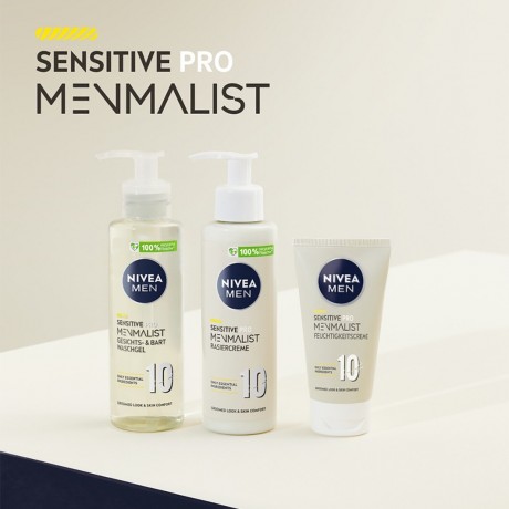 Nivea Sensitive Pro Menmalist Gesicht- Und Bart Waschgel  Гель для мытья лица и бороды Sensitive Pro Menmalist
