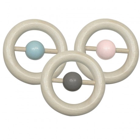 HESS Babyspielzeug Rundrassel mit Kugel Детская игрушка круглая погремушка с шариком