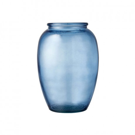 Bitz Bitz Kusintha - Glas blue Vase h: 20 cm / d: 9 cm Bitz Kusintha - Стеклянная синяя ваза В: 20 см / Г: 9 см