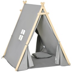 HOMCOM Kinder Tipi Zelt mit Kissen Детская палатка-вигвам с подушками