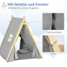 HOMCOM Kinder Tipi Zelt mit Kissen Детская палатка-вигвам с подушками