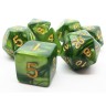 dice4friends 7-tlg. RPG Wurfelset Pearl: Moosgreen\/Gold 7 шт. RPG Dice Set Pearl: Moosgreen/Gold