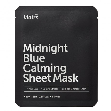 Dear Klairs Midnight Blue Calming Sheet Mask Успокаивающая тканевая маска Midnight Blue