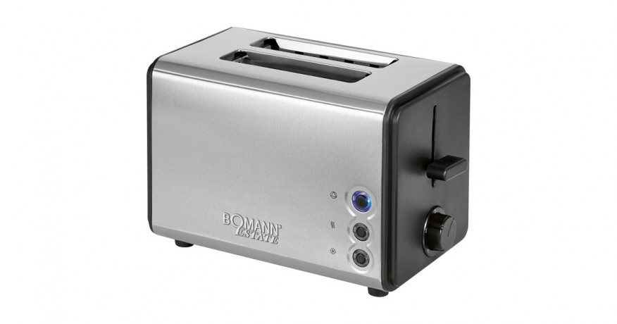 Bomann Bomann Toaster TA 1371 CB edelstahl/schwarz, 850 Watt, fur 2 Scheiben Toast  edelstahl/schwarz Тостер Bomann TA 1371 CB нержавеющая сталь/черный, 850 Вт, на 2 ломтика тостов