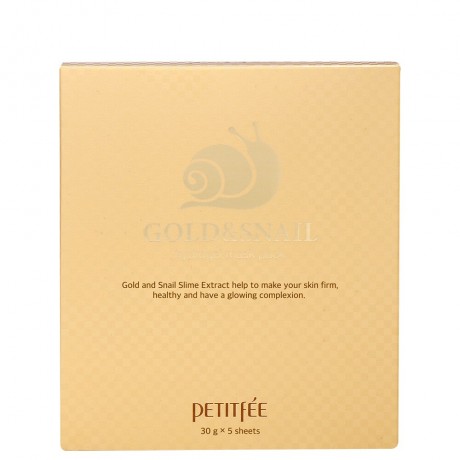 Petitfee Gold & Snail Hydrogel Mask Pack 5er  Гидрогелевая маска Gold &amp; Snail, упаковка из 5 шт.