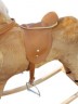 Erst-Holz Grosses Pluschpferd wie Haflinger Schaukelpferd Holzpferd hellbraun Большая плюшевая лошадка