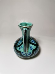 Azouz Kharraz, Винтажная Ваза фарфоровая с позолотой в арабском стиле 11см, Тунис, 1970-80гг.