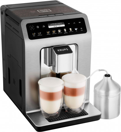 Krups Krups Kaffeevollautomat EA894T Evidence Plus, mit vielen technischen Innovationen und Bedienungshighlights  Полностью автоматическая кофемашина Krups EA894T Evidence Plus со множеством технических инноваций и особенностей управления.
