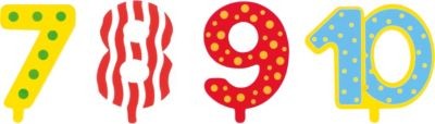 goki Zubehor Geburtstagszug Zahlen 7-10 Аксессуар дня рождения поезда № 7-10