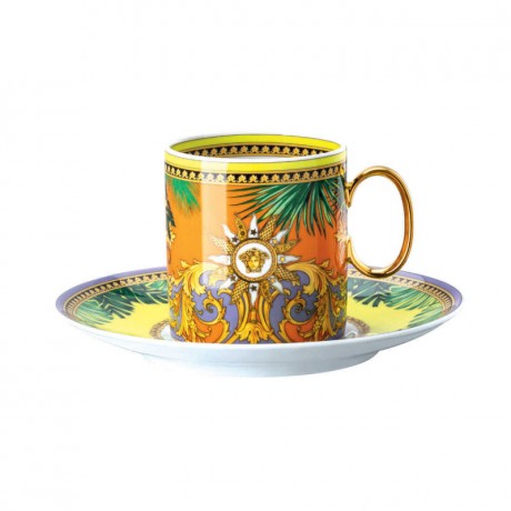 Rosenthal meets Versace Rosenthal Versace Jungle Animalier Kaffeeobertasse 0,23 L mit Kaffeeuntertasse 16 cm 2-tlg. Кофейная чашка Rosenthal Versace Jungle Animalier 0,23 л с кофейным блюдцем 16 см, 2 шт.
