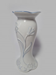 Подсвечник винтажный Seltmann Weiden Bavaria с фактурным цветочным рисунком в голубых тонах, фарфор, 13,5 x 6 см, Германия, 1960-70гг.