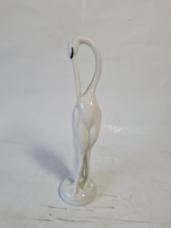 Фигурка винтажная Hollohaza "Цапля", фарфор, 19 см, Венгрия, 1970-80гг.
