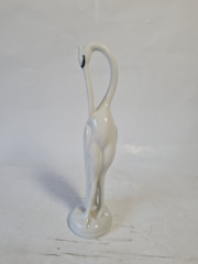 Фигурка винтажная Hollohaza "Цапля", фарфор, 19 см, Венгрия, 1970-80гг.
